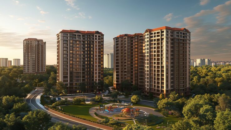 Narang Courtyard under construction apartments in Pokhran Road 1 Thane West starting 1.65 Cr